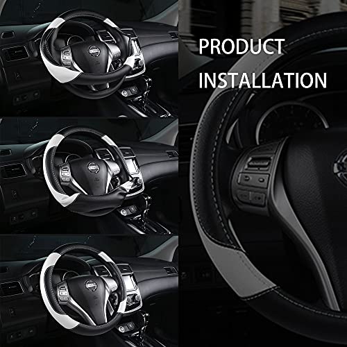 Leather Car Steering Wheel Cover