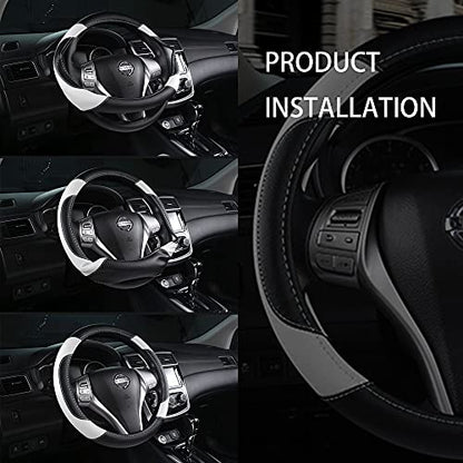 Leather Car Steering Wheel Cover