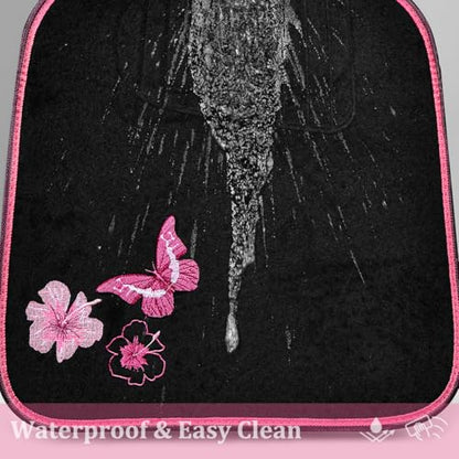 Embroidery Butterfly and Flower Car Floor Mats