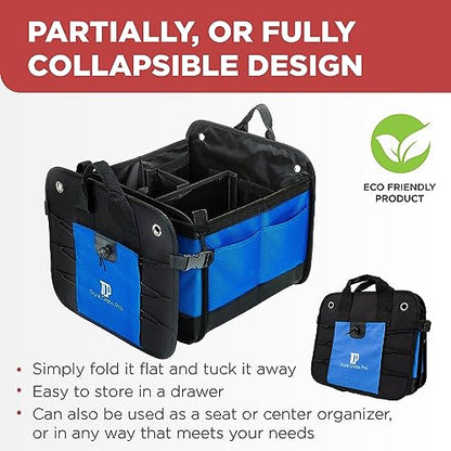 Blue Car Cargo Trunk Organizer for SUV & Auto Storage (16 Ounce)
