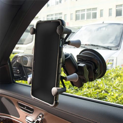 Phone Holder with Double Socket Arm Compatible with 1" Ball Mount