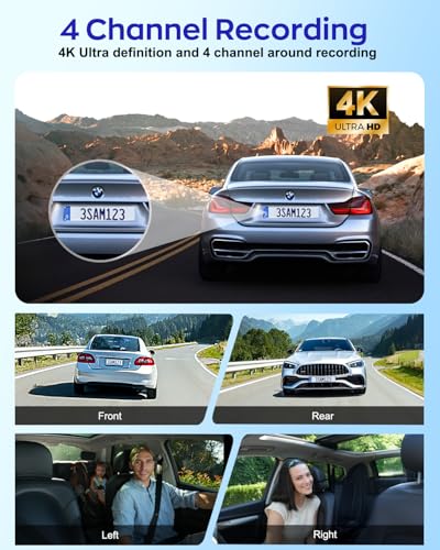 4K Dash Cam 360° View