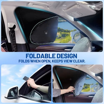 8pcs Car Window Shades for Tesla ModelY 2025 2026 Upgrade with Suction Cups (8 Count)