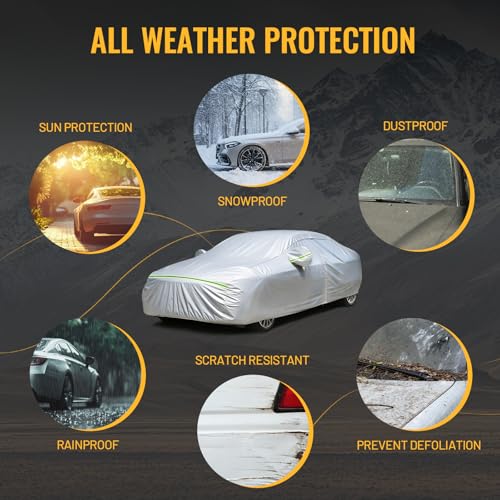 Car Cover Waterproof All Weather Windproof for Sedans 184