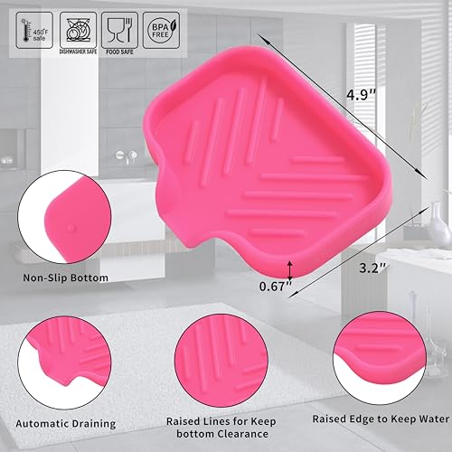 Silicone Soap Dish with Drain Spout