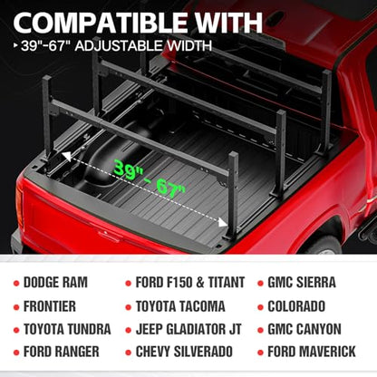 Adjustable Ladder Bed Racks Compatible with Tacoma