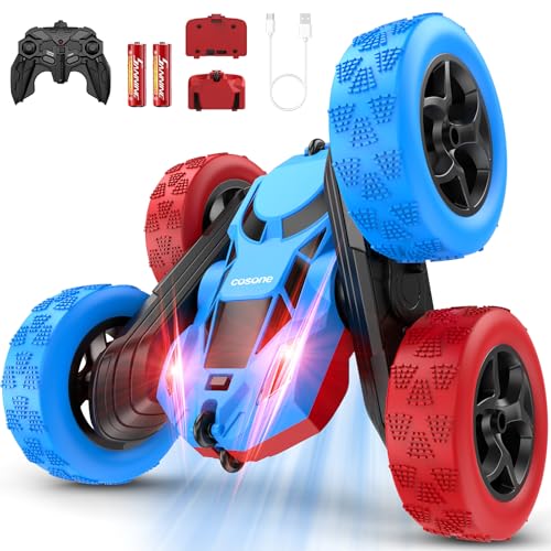 Red Blue RC Stunt Car for Boys Girls