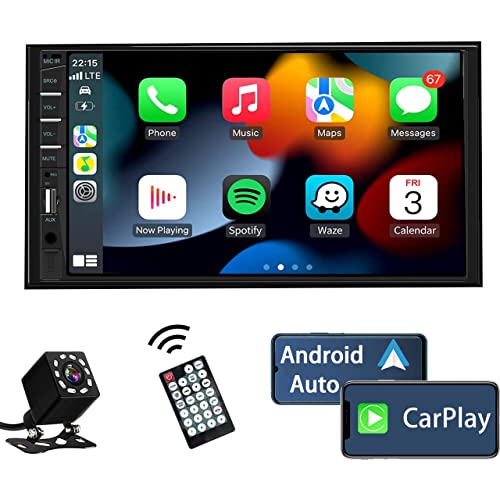 Double Din Car Stereo with Apple Carplay&Android Auto