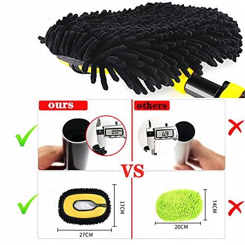 15° Curved Chenille Car Wash Brush Mop with Long Handle