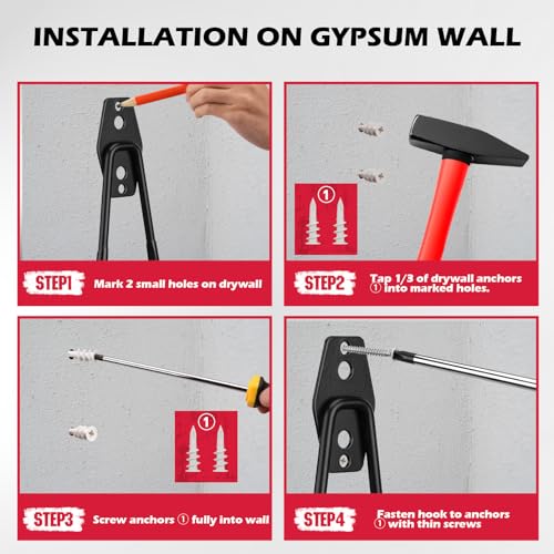 20 Pack Heavy Duty Garage Storage Hooks with Extension Cord Organizer (20 Count)