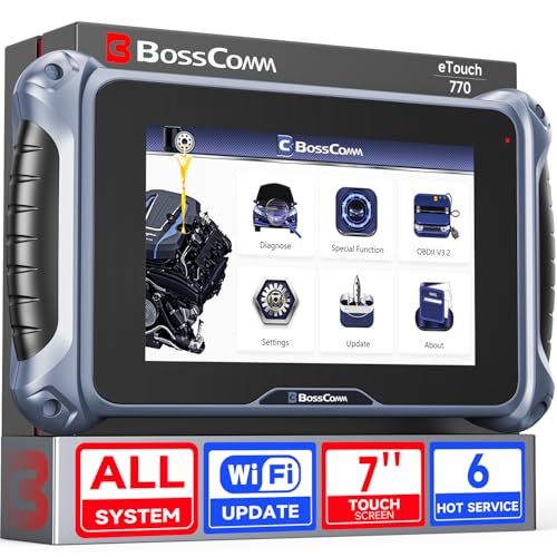 2026 BOSSCOMM eTouch770 OBD2 Scanner Diagnostic Tool