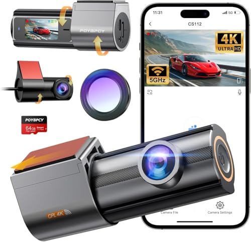 Dash Cam Front and Rear 4K