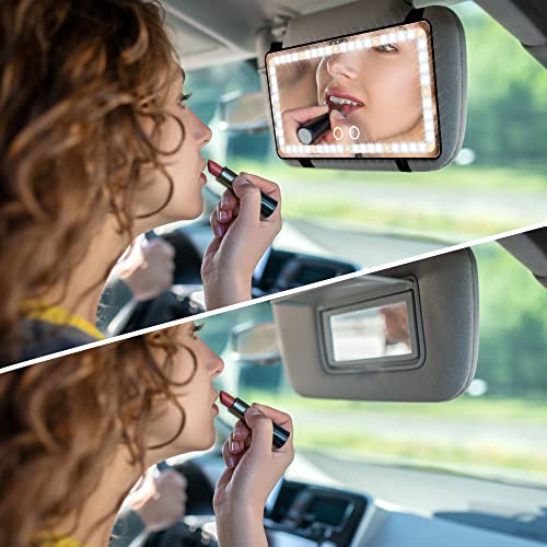 Car Sun Visor Vanity Mirror with Lights
