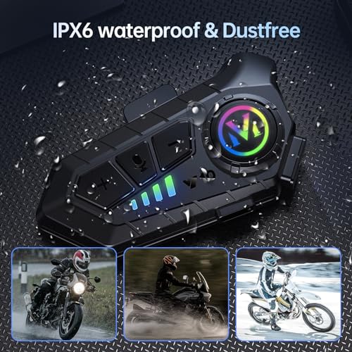 Motorcycle Bluetooth Headset Speaker Skiing Earphone Waterproof Bluetooth Helmet Headset with Noise Cancellation Ultra