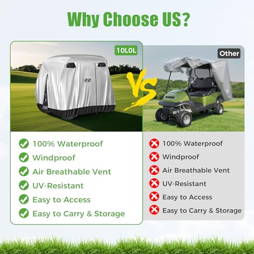 4 Passenger Golf Cart Cover for Yamaha EZGO Club Car