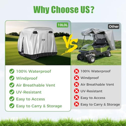 4 Passenger Golf Cart Cover for Yamaha EZGO Club Car