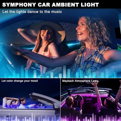 Acrylic Interior Car LED Strip Light with Wireless APP