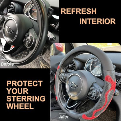 Large Size Comfy Grip Steering Wheel Cover 15.75 Inch