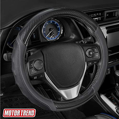 UltraSport Gray Carbon Fiber Steering Wheel Cover