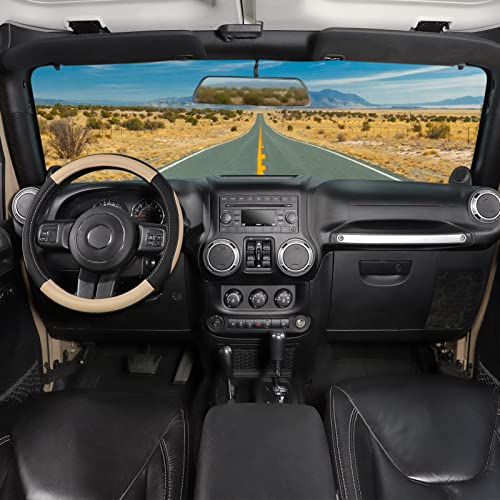Car Steering Wheel Cover for F150 Tundra Range Rover 15.5"
