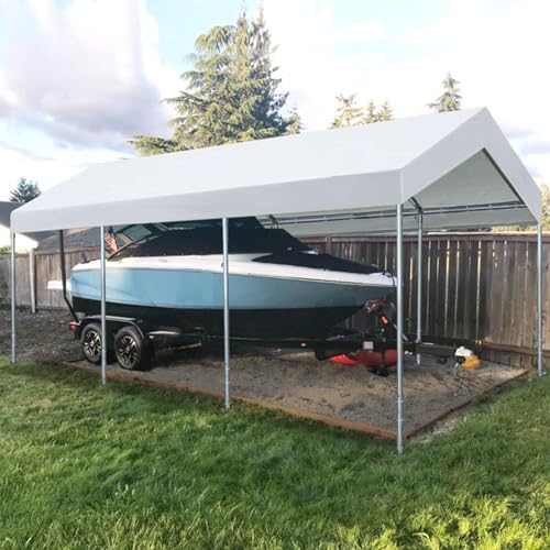 Carport Replacement Canopy Cover for Car Tent Top Garage Shelter Cover Tarp with Ball Bungees