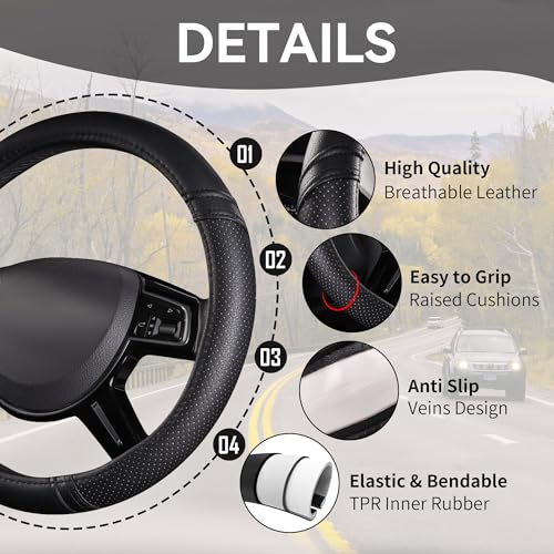 Classical Leather Automotive Universal Steering Wheel Covers