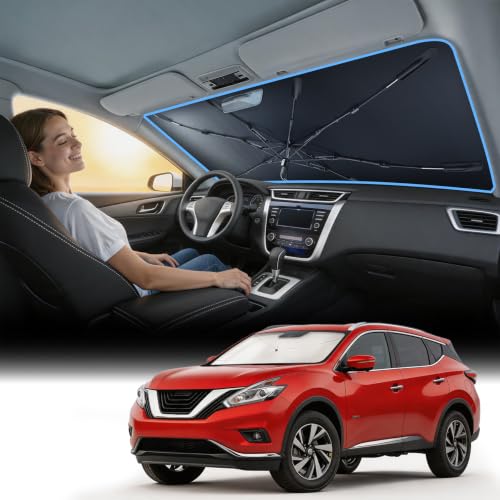 Vinyl Coating Heat Shield] Windshield Sun Shade Umbrella Custom for Nissan Murano