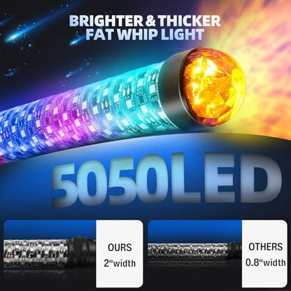 2Pack 3FT Fat Whip Lights (2 Count)