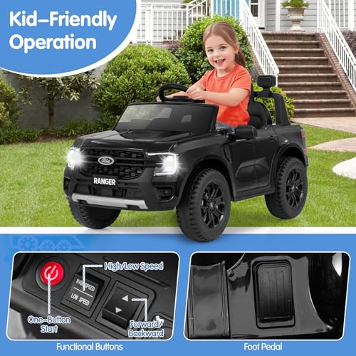 Ride On Car 12V Licensed Ford Ranger Electric Vehicle for Kids