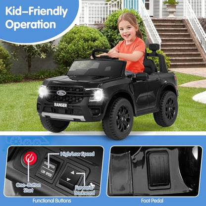 Ride On Car 12V Licensed Ford Ranger Electric Vehicle for Kids