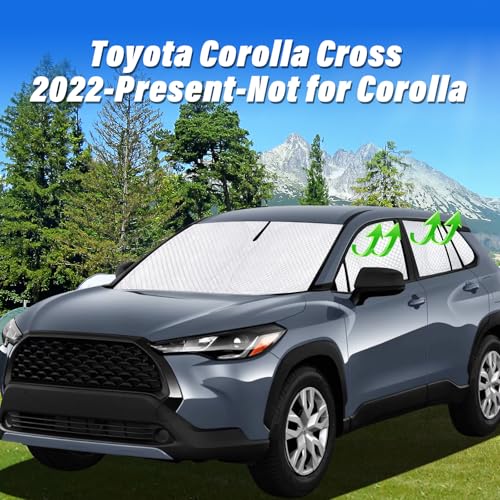 8pcs Thicken Full Window Sun Shades for Toyota Corolla Cross 2022