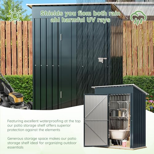 Vertical Outdoor Steel Storage Shed
