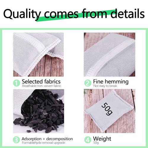 10 Pack Activated Charcoal Odor Absorbe Trash Can Deodorizer (17.5 Ounce)