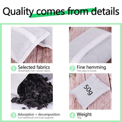 10 Pack Activated Charcoal Odor Absorbe Trash Can Deodorizer (17.5 Ounce)