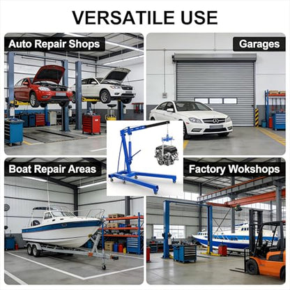 2 Ton Hydraulic Engine Hoist with Lever Stabilizer