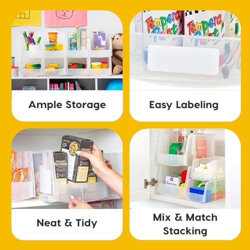8-Pack, Medium Clear Stackable Storage Bins (8 Count)
