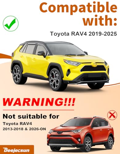 in Channel Window Visors Rain Guards for Toyota RAV4 2019 (4 Count)