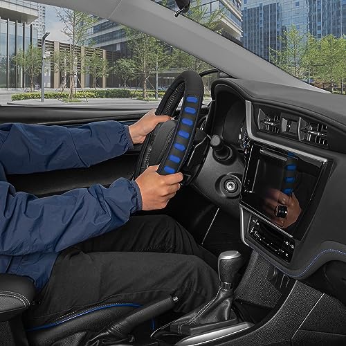 FlexGrip Blue Steering Wheel Cover for Cars