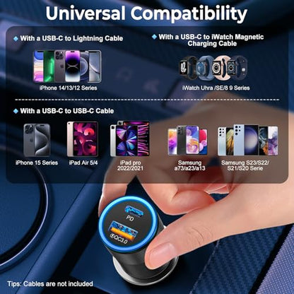 6 Pack USB C Car Charger (6 Count)