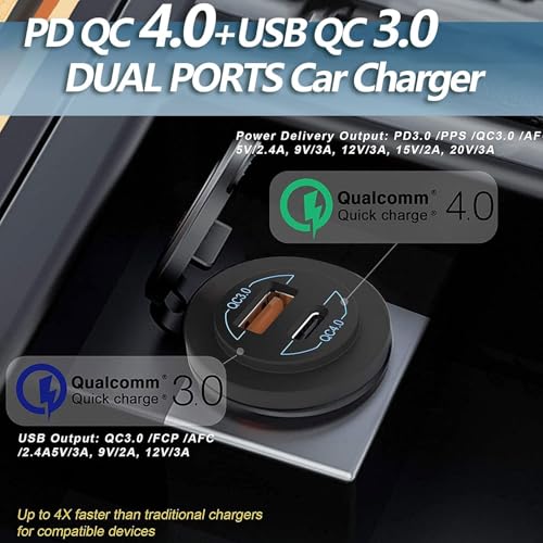 2 Pack 12V USB Outlet (2 Count)