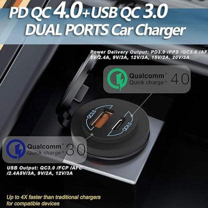 2 Pack 12V USB Outlet (2 Count)