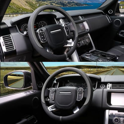 Breathable Car Steering Wheel Cover 16 inch Auto Universal Leather Wrap Non