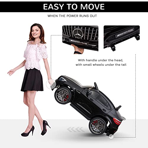 12V Toddler Ride On Car Mercedes Benz AMG GLC63S Coupe 2 Speed Black