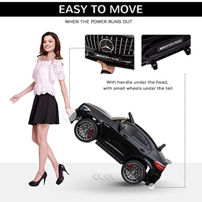 12V Toddler Ride On Car Mercedes Benz AMG GLC63S Coupe 2 Speed Black