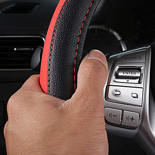 Leather Car Steering Wheel Cover Universal Fit for Most Cars
