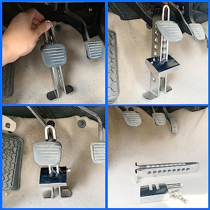 22.5cm Anti Theft Auto Brake Clutch Lock Stainless Steel Vehicle Security Protection Supplies Car Brake Lock with 3 Keys