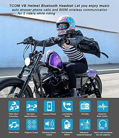 Motorcycle Bluetooth Headset (2 Count)
