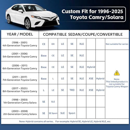 10 Layers Car Cover Custom Fit for Toyota Camry