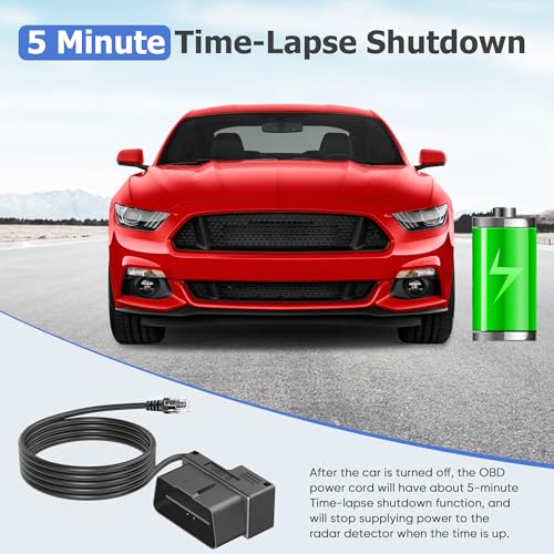 OBD to RJ11 Radar Detector Power Cord