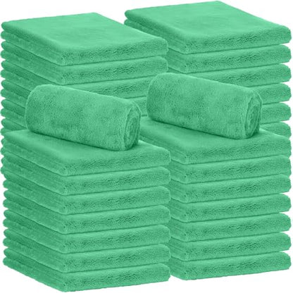 30 Pcs 16 x 16 Inch Edgeless Microfiber Plush Towels for Cars Detailing Drying Wash Polishing Absorbent Cleaning Cloths (30 Count)